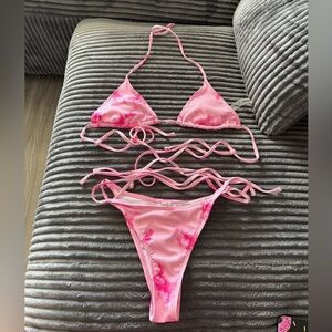 Pink Tie-Dye Bikini Set